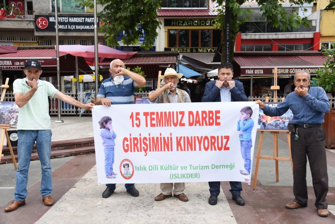 Giresun'da 15 Temmuz darbe girişimi "ıslık dili" ile protesto edildi