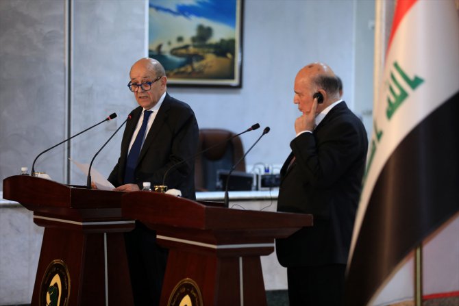 Irak Dışişleri Bakanı, Bağdat'ta Fransız mevkidaşıyla görüştü