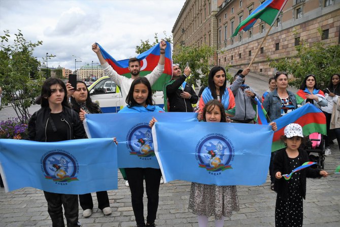 Ermenistan'ın saldırıları İsveç'te protesto edildi