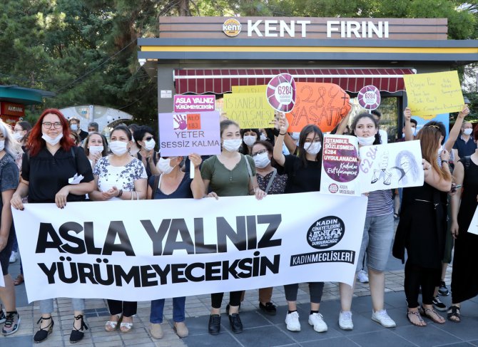 Kayseri'de Pınar Gültekin cinayeti protesto edildi