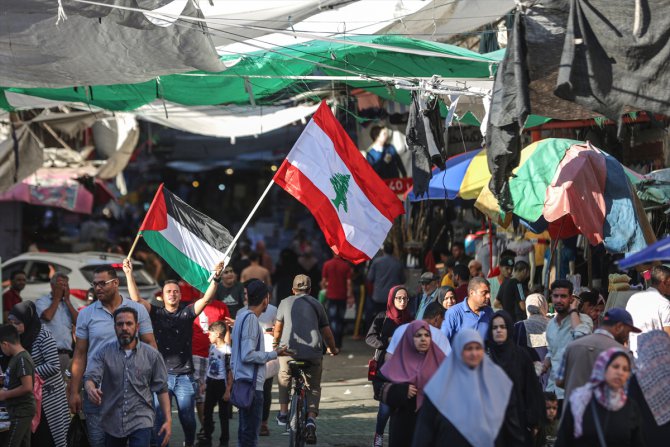 Abluka altındaki Gazze'den Lübnan'a "Beyrut, güçlü ol" mesajı