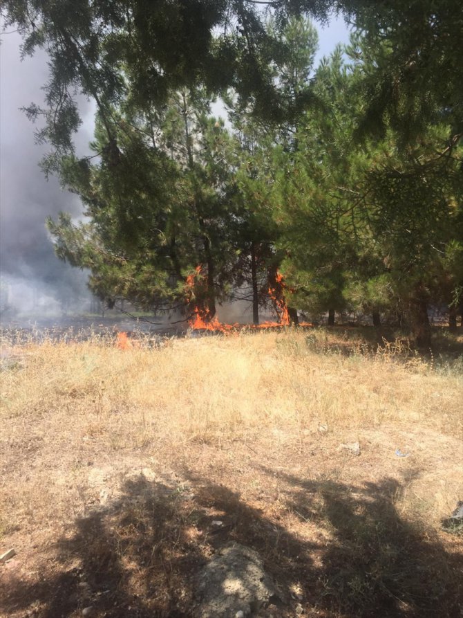 Burdur'da doğal gaz basınç düşürme istasyonuna sıçrayan yangın söndürüldü
