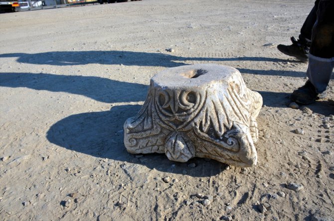 Zonguldak sahilinde tarihi sütun başlığı bulundu