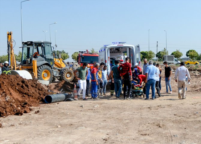 Kilis'te göçük altında kalan işçi yaralandı