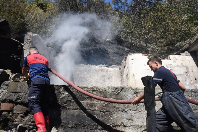 Zonguldak'ta evden ormana sıçrayan yangın söndürüldü