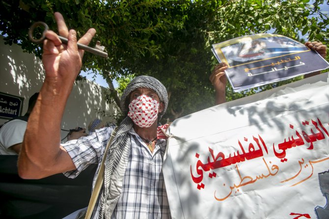 BAE-İsrail normalleşme anlaşması Tunus'ta protesto edildi