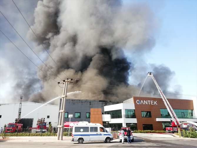 GÜNCELLEME - Antalya'da fabrika yangını
