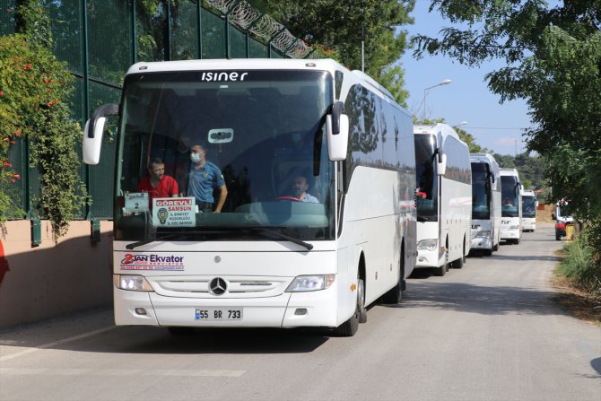 Samsun'da yakalanan 173 düzensiz göçmen Edirne'ye getirildi