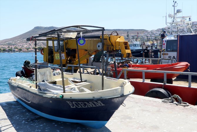 Foça'da batan tekne 33 metre derinlikte bulundu