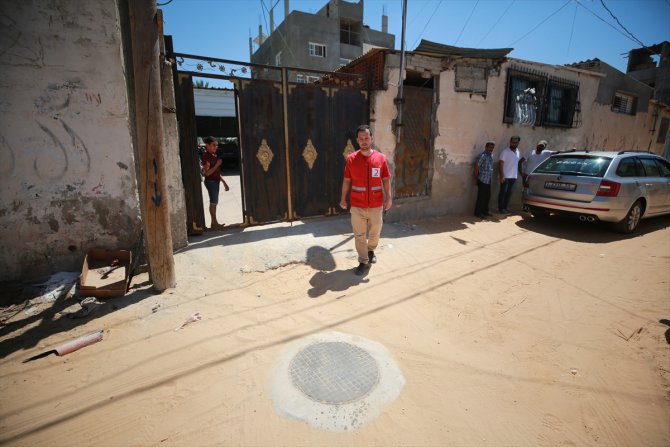 Türk Kızılay Gazze'de kanalizasyon şebekelerini genişletme projesini inceledi