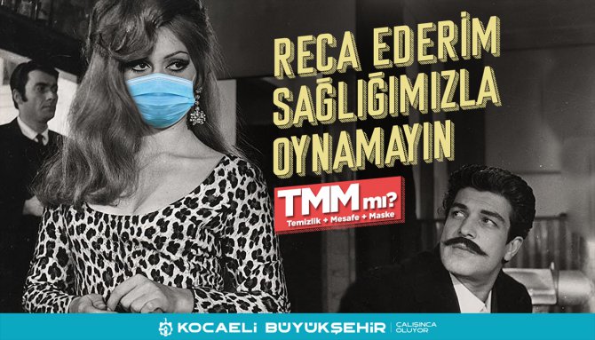 Kocaeli'de Yeşilçam sanatçılarının fotoğraflarıyla "maske çağrısı"