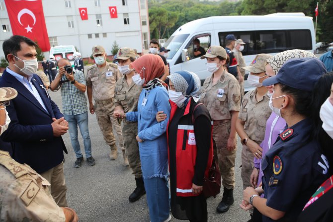 Giresun'daki selde şehit olan Jandarma Uzman Çavuş Sami Yılmaz için tören düzenlendi