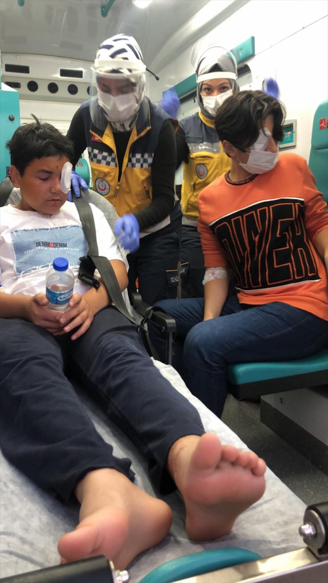 Torpilden yaralanan çocuklar Bakan Soylu'nun talimatıyla helikopterle hastaneye ulaştırıldı