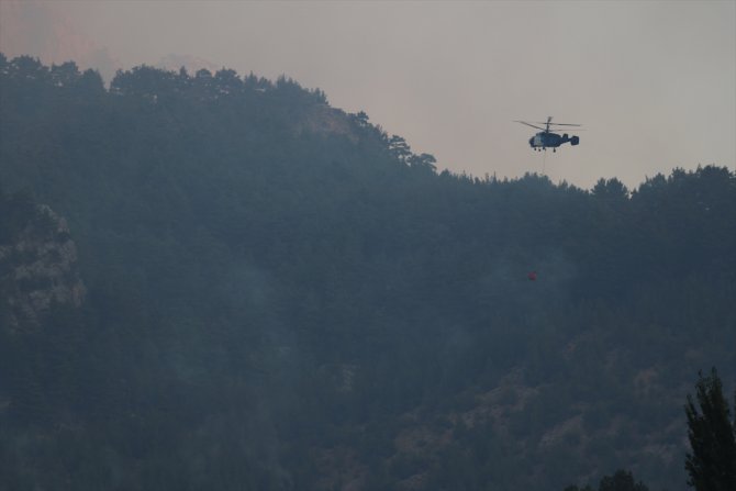GÜNCELLEME - Adana'daki orman yangınına havadan müdahale tekrar başladı