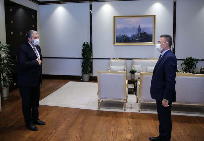 Cumhurbaşkanı Yardımcısı Fuat Oktay, MÜSİAD Başkanı Abdurrahman Kaan'ı kabul etti
