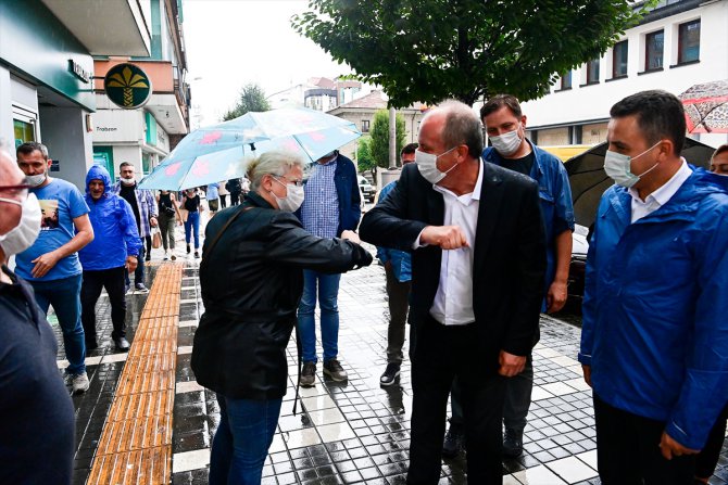 Eski CHP Milletvekili Muharrem İnce, Trabzon'da esnafı ziyaret etti