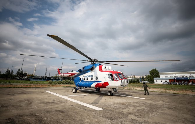 Bursa'da jandarmadan helikopterle trafik denetimi