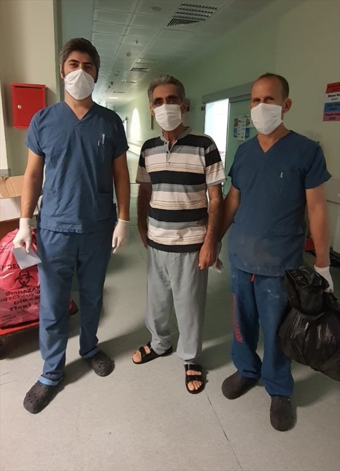 Kahramanmaraş'ta koronavirüsü yenen hasta ikinci kez hayata tutundu
