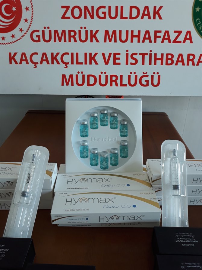Zonguldak'ta gümrük kaçağı botoks malzemesi ve kozmetik eşya ele geçirildi