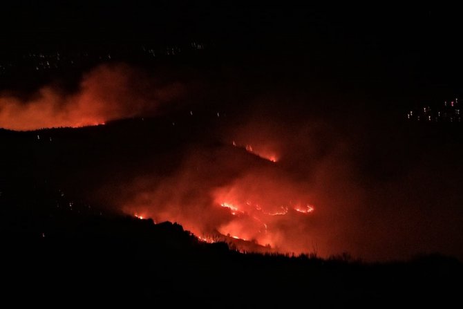 Elazığ'da Mastar Dağı'nda çıkan örtü yangını söndürüldü