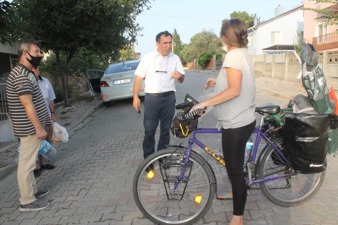 Bisikletiyle Doğu Avrupa ve Balkan turuna çıkan kadının son durağı Türkiye oldu