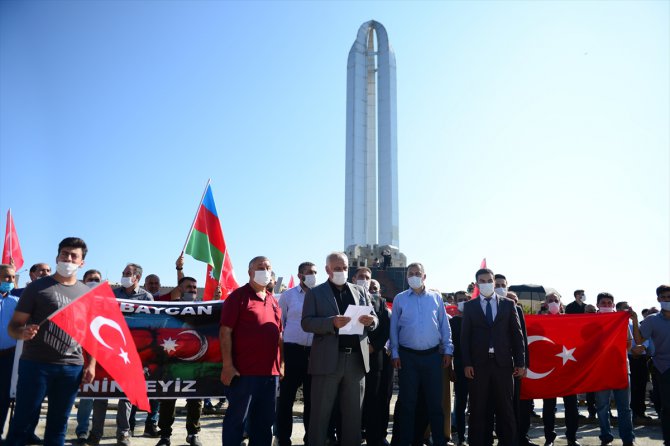 Iğdır'da, Ermenistan'ın Azerbaycan'a yönelik saldırıları kınandı