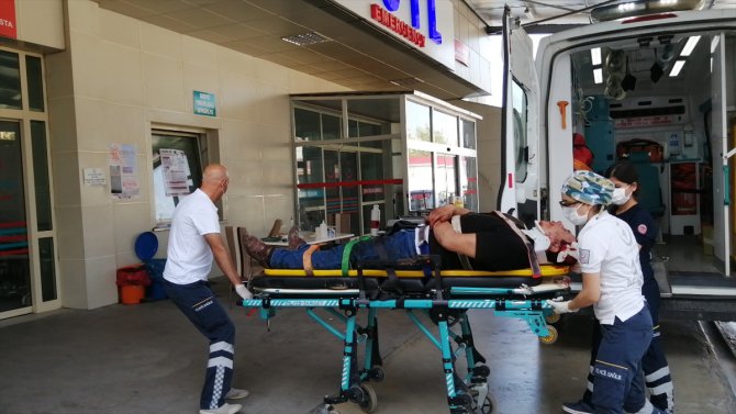 Adana'da korkuluklara çarpan otomobilin sürücüsü yaralandı