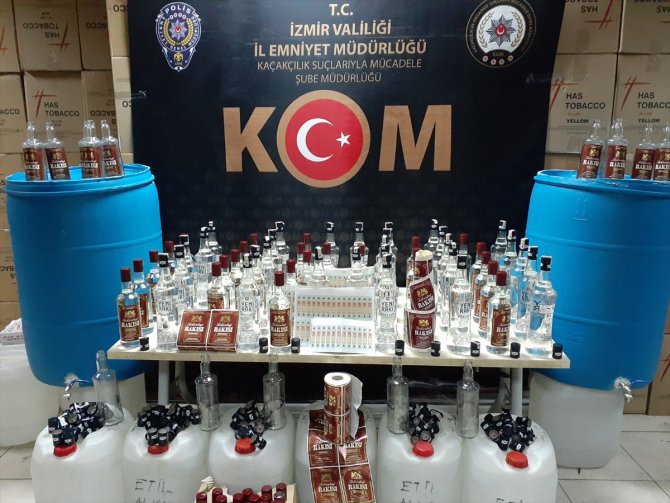 İzmir'deki sahte içki operasyonunda 3 kişi gözaltına alındı