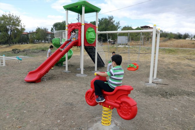 Edirne'nin köylerinde çocukların sağlıklı oyun alanları artıyor