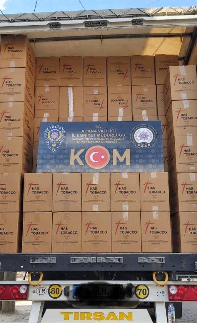 Adana'da kaçak 28 milyon 800 bin makaron ele geçirildi