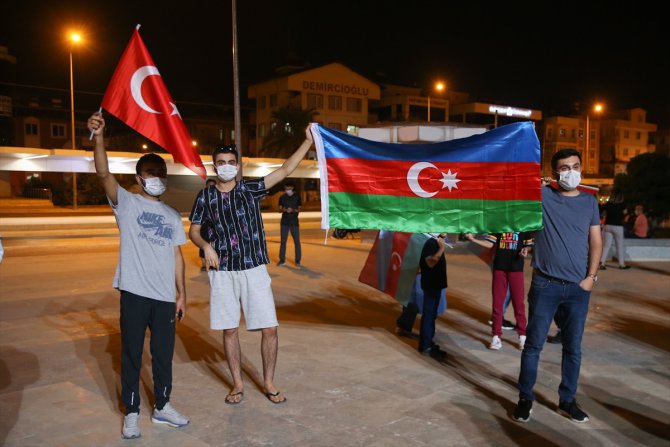 Antalya'da Azerbaycan'a destek için araç konvoyu oluşturuldu