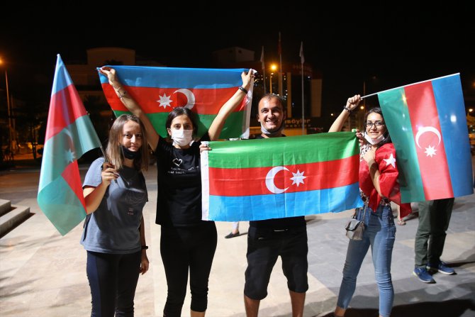 Antalya'da Azerbaycan'a destek için araç konvoyu oluşturuldu