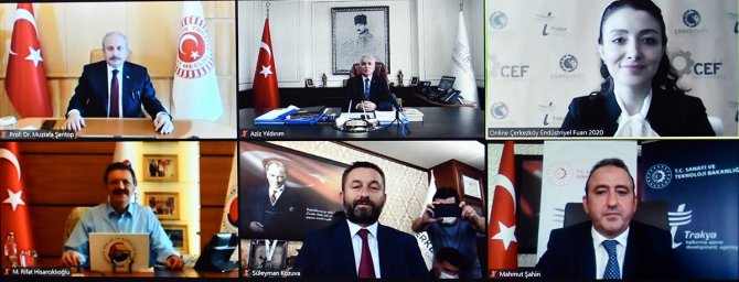 TBMM Başkanı Şentop, Çerkezköy Endüstriyel Fuarı'na on-line katıldı: