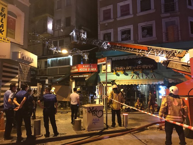Beşiktaş’ta iş yerinde çıkan yangın söndürüldü