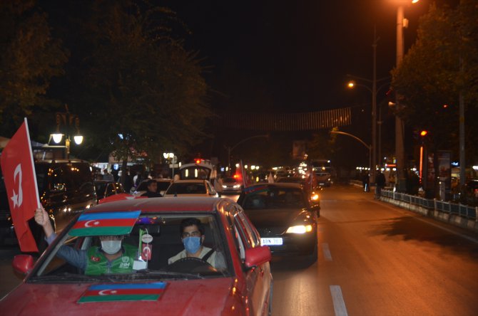 Kütahya'da Azerbaycan'a destek için araçlarla konvoy oluşturuldu