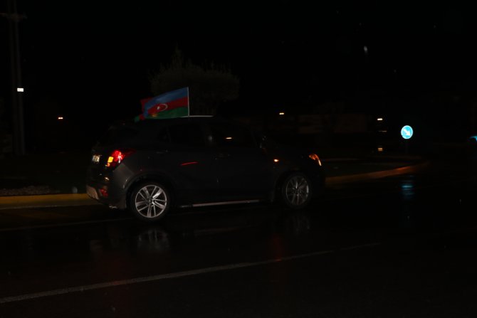 Sakarya'da Azerbaycan'a destek için araç konvoyu oluşturuldu