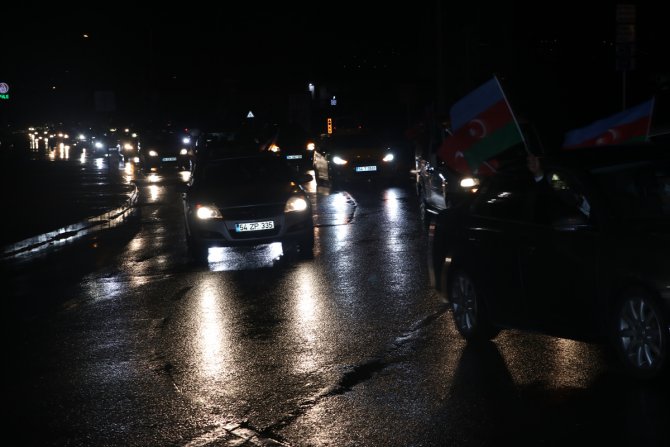 Sakarya'da Azerbaycan'a destek için araç konvoyu oluşturuldu
