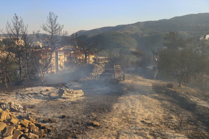 GÜNCELLEME - Suriye'nin Hatay sınırındaki orman yangını