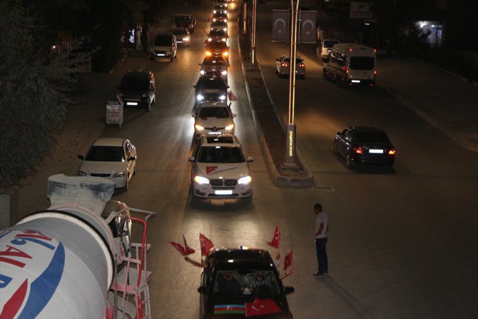 Şırnak’ta Azerbaycan'a destek için araç konvoyu oluşturuldu