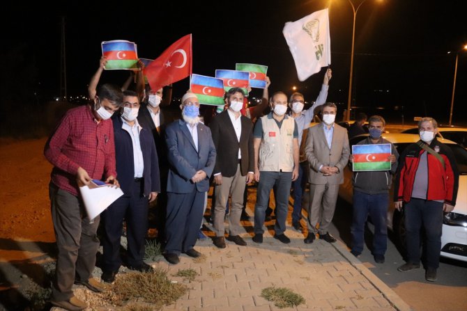 Adıyaman'da Azerbaycan'a destek konvoyu