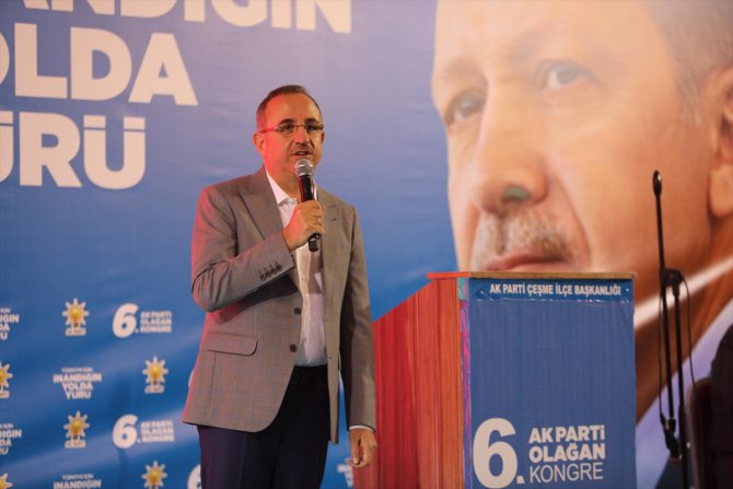 AK Parti Genel Başkan Yardımcısı Hamza Dağ, partisinin Çeşme ilçe kongresinde konuştu: