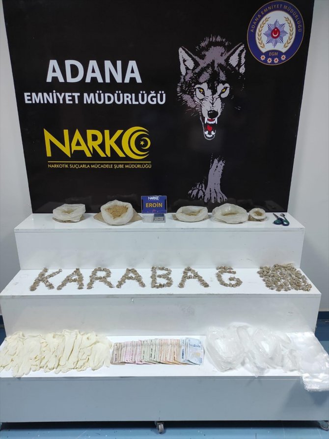 Adana'da evin mutfağından 2 kilo 75 gram eroin çıktı