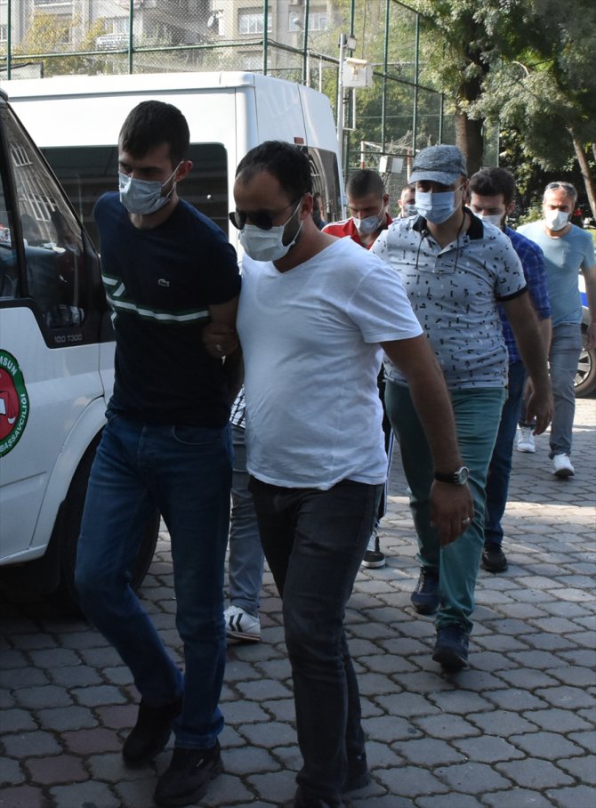 Samsun'da bir kişinin silahla yaralandığı kavgayla ilgili 8 şüpheli adliyede