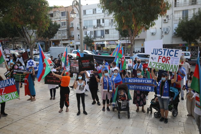 İsrail’deki Azerbaycanlı Yahudiler Ermenistan’ın saldırılarını protesto etti