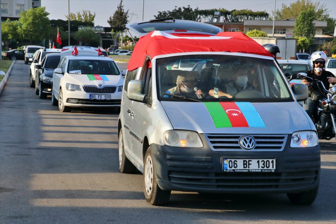 Osmaniye'de Azerbaycan'a destek konvoyu oluşturuldu