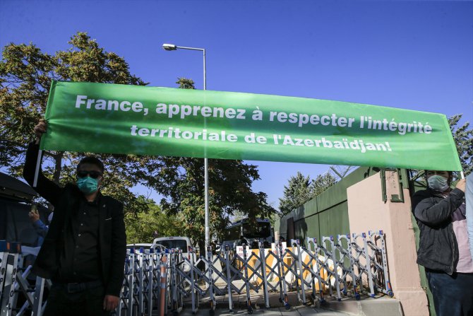 Başkentte, Fransa'nın Karabağ ile ilgili tutumu protesto edildi