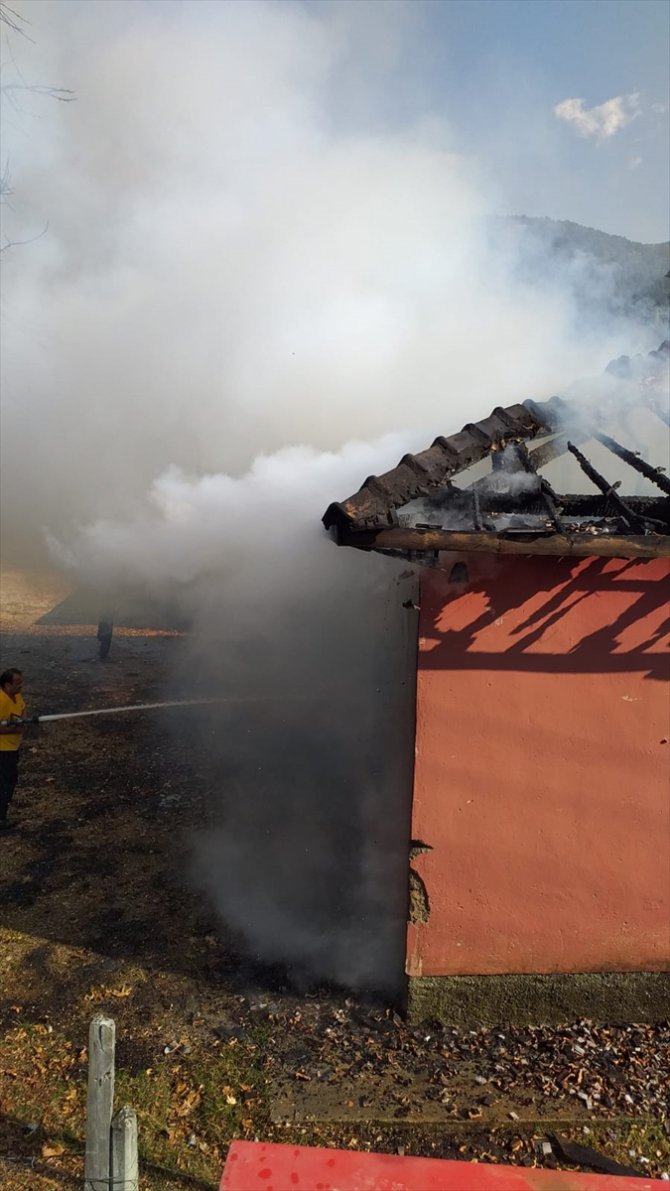 Adana'da bir ilkokulun deposunda çıkan yangın söndürüldü
