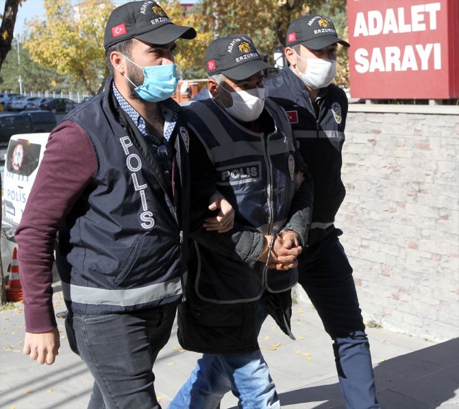 Erzurum'daki kadın cinayeti zanlısı adliyeye sevk edildi