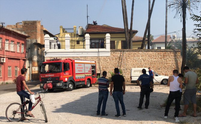 Adana'da Atatürk Evi Müzesi'ndeki ağaçlara yangın sıçradı