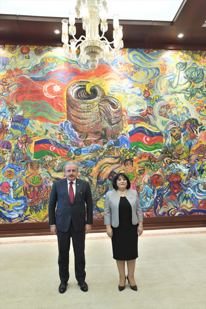 TBMM Başkanı Şentop, Azerbaycanlı mevkidaşı Gafarova ile görüştü